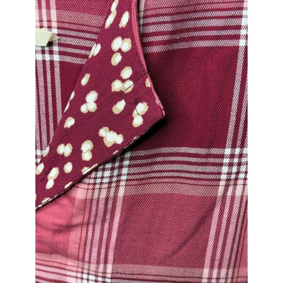 Matilda Jane Plaid Babydoll Dress Small NWT –Cranberry Check, Dot Collar, Ruffle - Picture 3 of 9